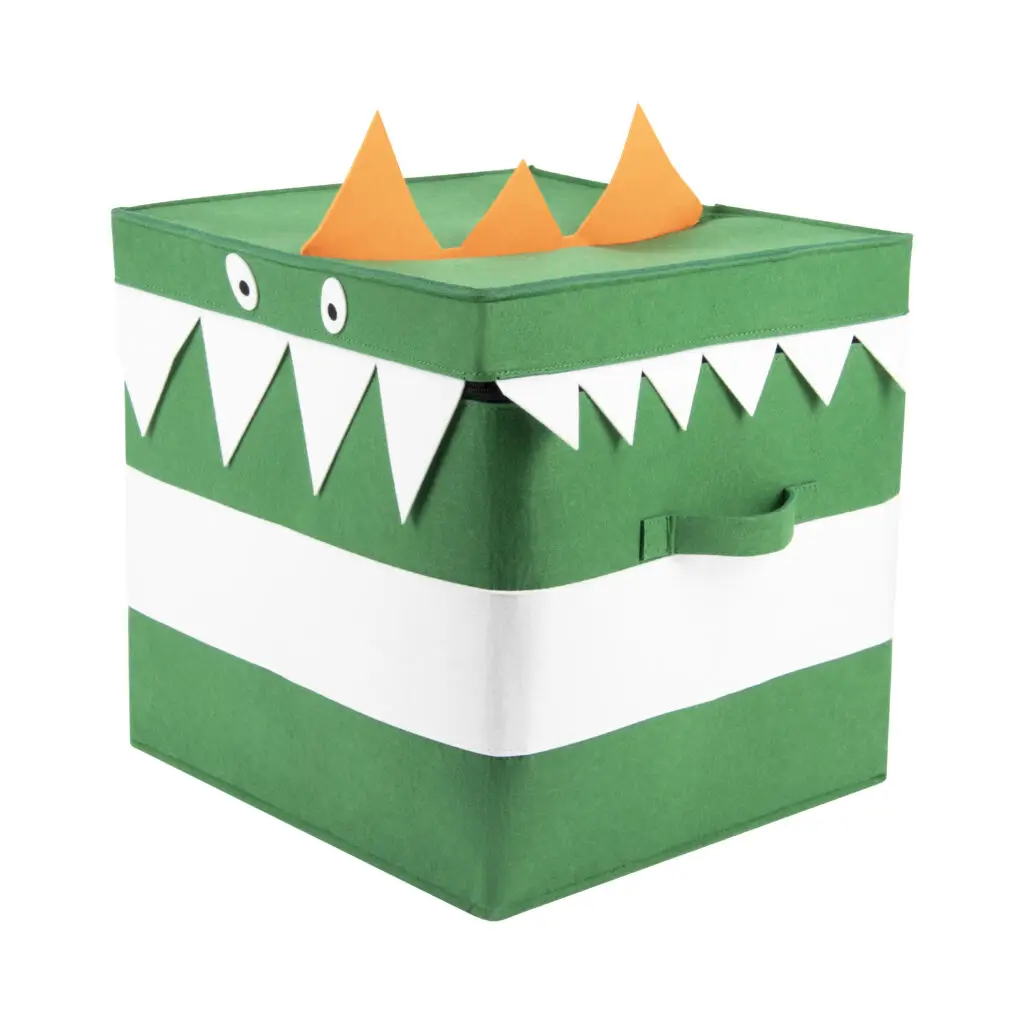 slach-on - green monster - storage basket children - toy basket - children's room